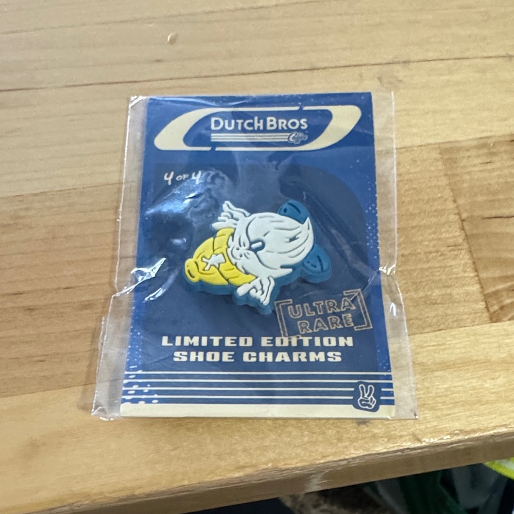 Dutch Bros Blue and Yellow Shoe Charm
